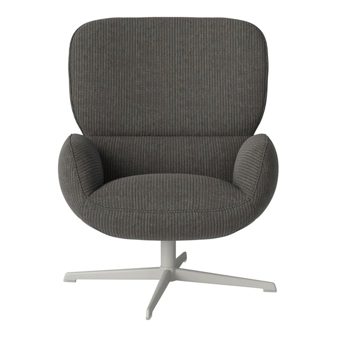 Fauteuil Ripon - Piètement 4 branches - Acier laqué gris