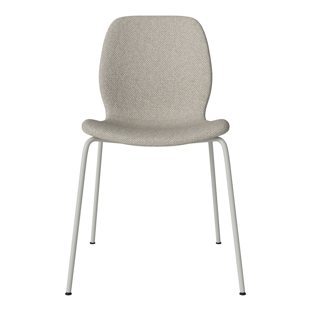 Chaise de salle à manger Seed - Rembourrée - Base en acier, laquée gris