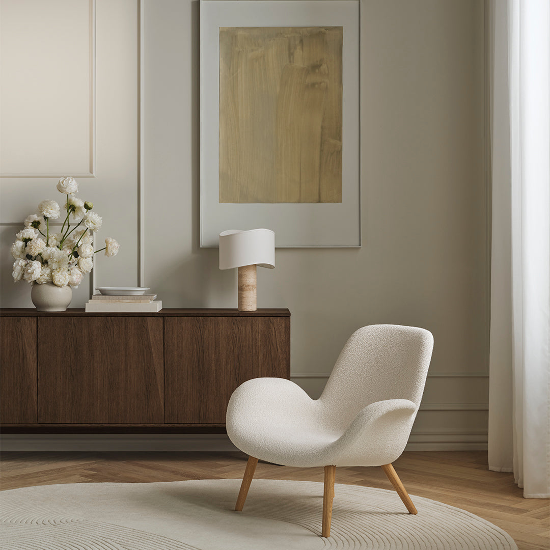 Fauteuil Seed Lounge - Rembourré - Piètement en chêne huilé
