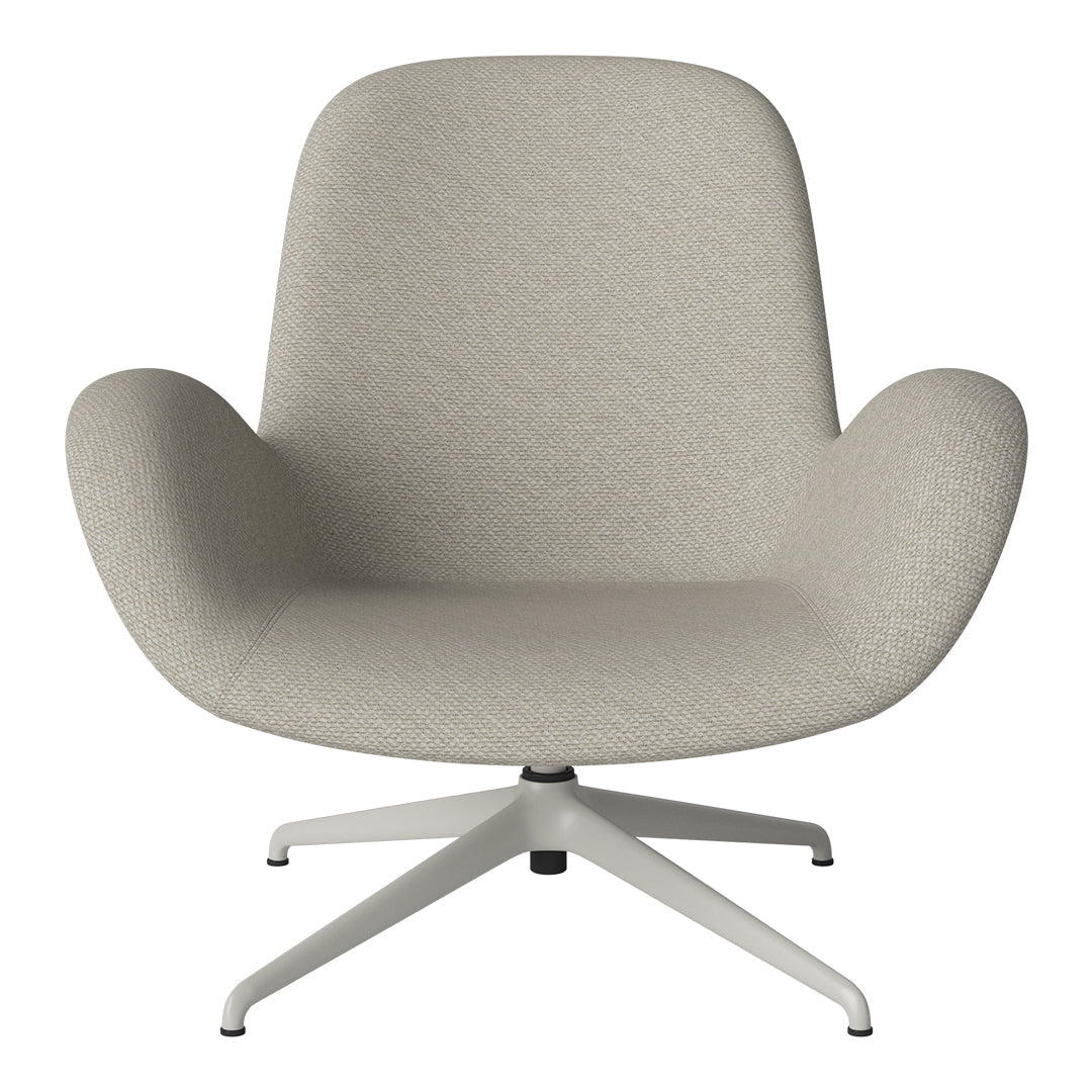 Fauteuil Seed Lounge - Rembourré - Piètement 4 branches - Acier laqué gris