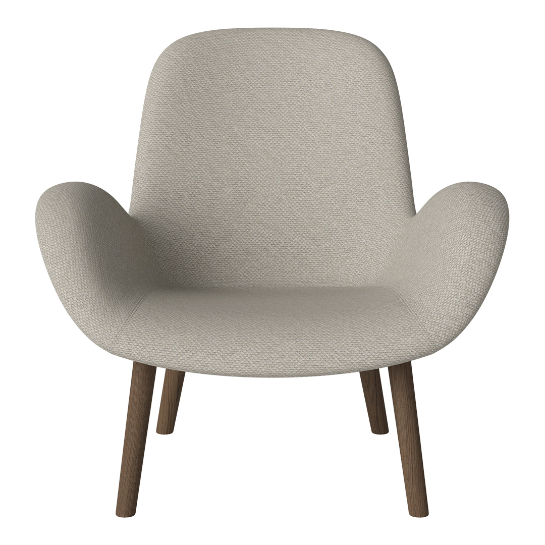 Fauteuil Seed Lounge - Rembourré - Base en chêne huilé, foncé