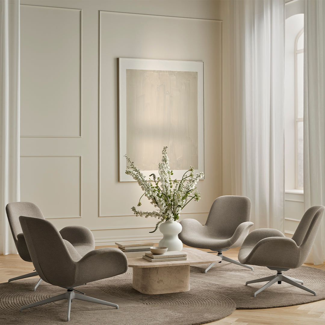 Fauteuil Seed Lounge - Rembourré - Piètement 4 branches - Chrome