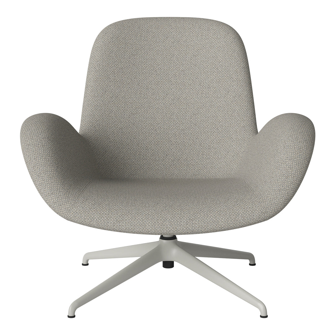Fauteuil Seed Lounge - Rembourré - Piètement 4 branches - Acier laqué gris