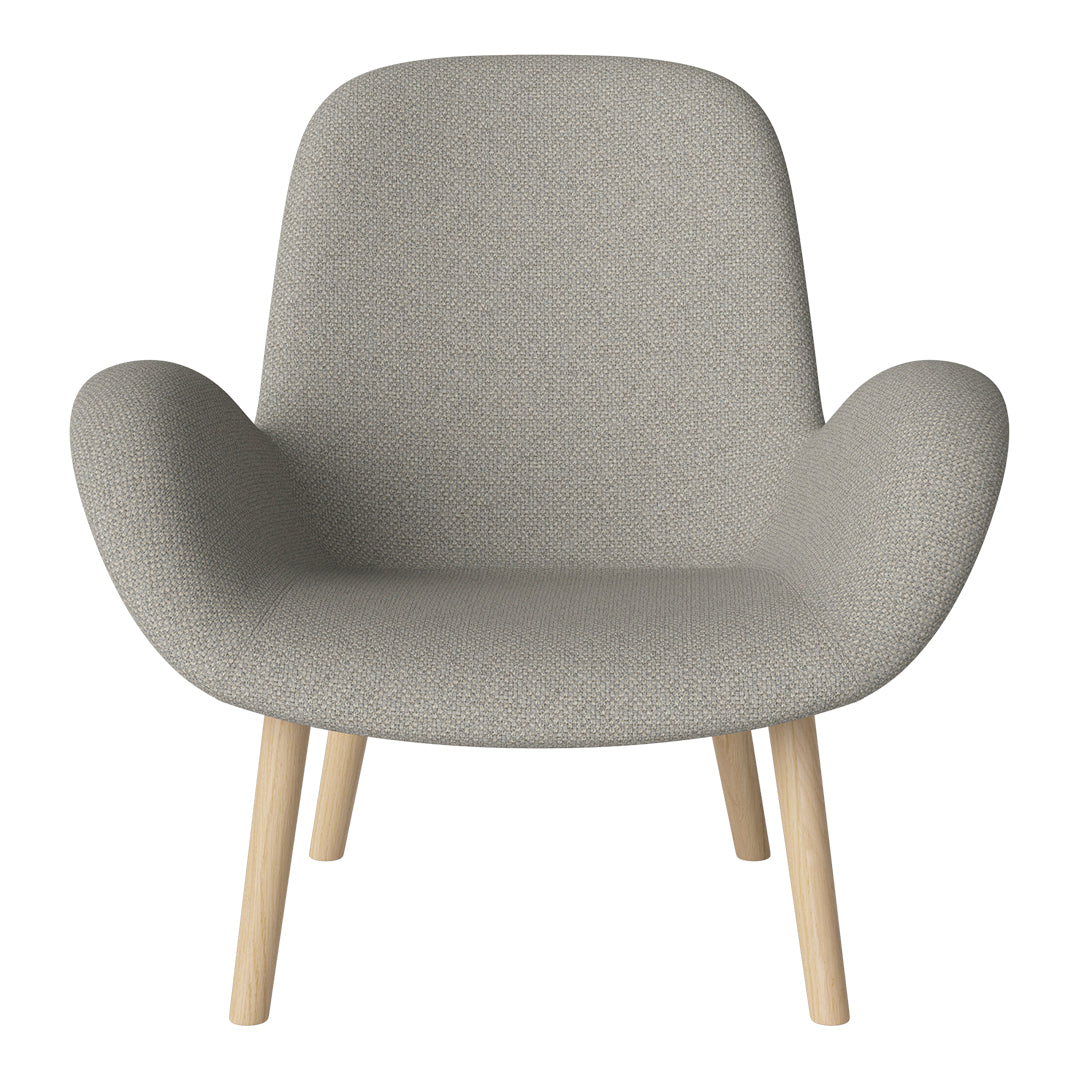 Fauteuil Seed Lounge - Rembourré - Piètement en chêne huilé, pigmenté blanc