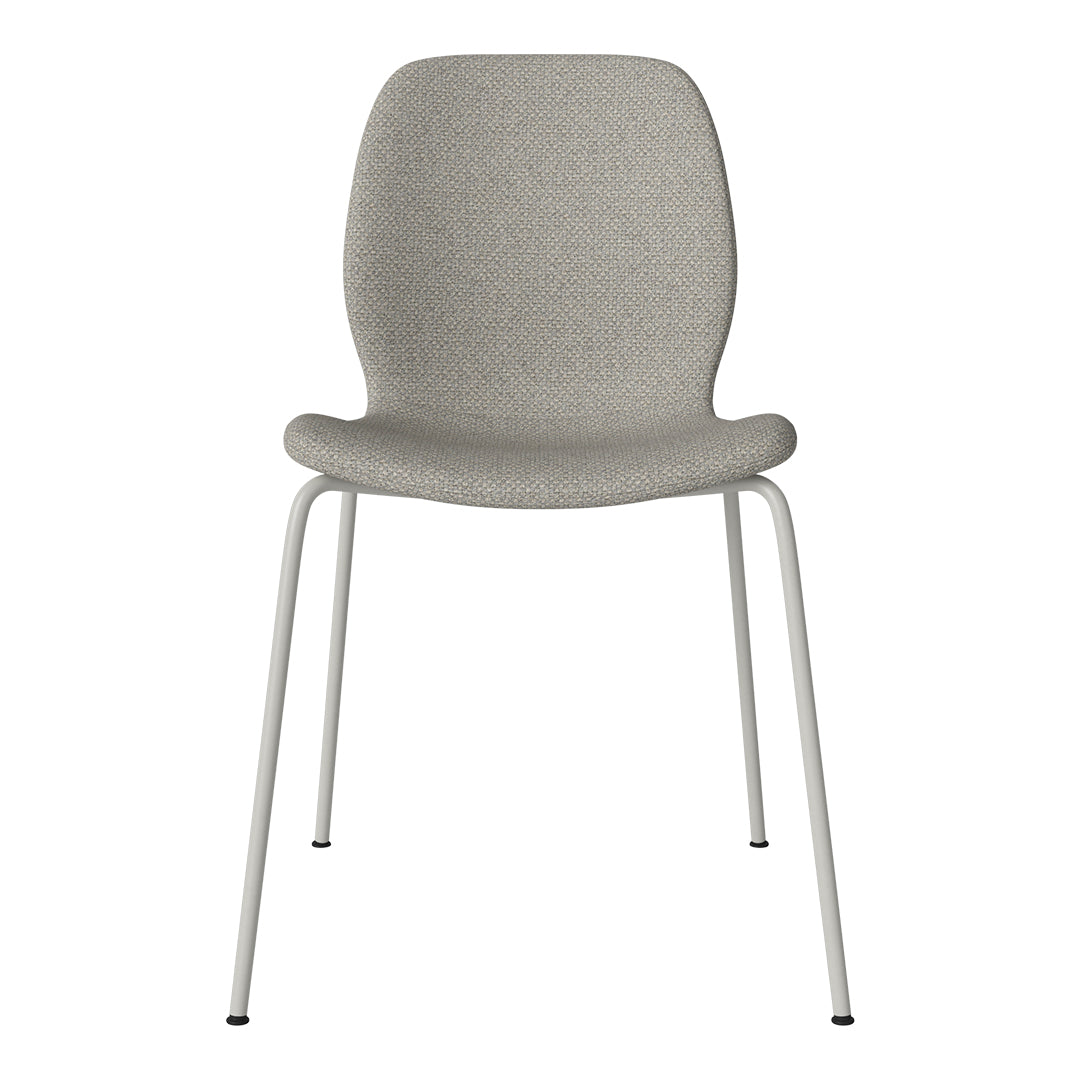 Chaise de salle à manger Seed - Rembourrée - Base en acier, laquée gris