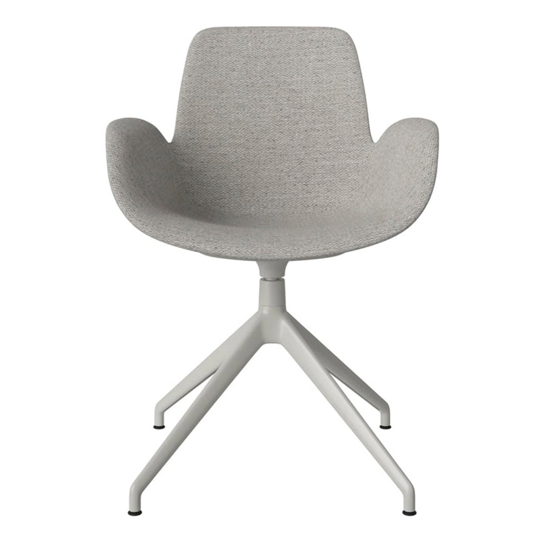 Fauteuil Seed - Rembourré - Piètement 4 branches avec patins - Acier laqué gris