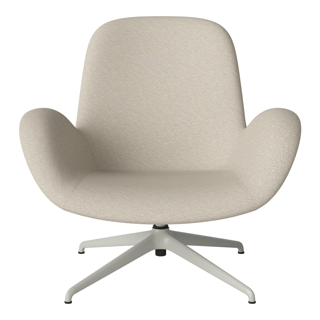 Fauteuil Seed Lounge - Rembourré - Piètement 4 branches - Acier laqué gris