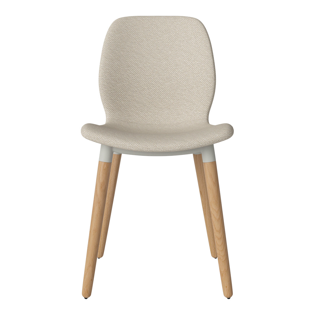 Chaise de salle à manger Seed - Rembourrée - Base en chêne huilé