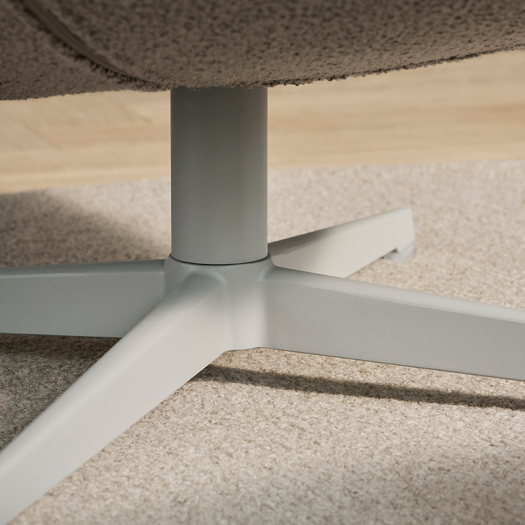 Fauteuil Ripon - Piètement 4 branches - Acier laqué gris