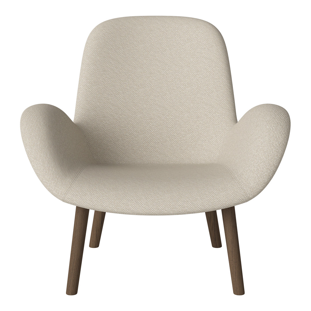 Fauteuil Seed Lounge - Rembourré - Base en chêne huilé, foncé