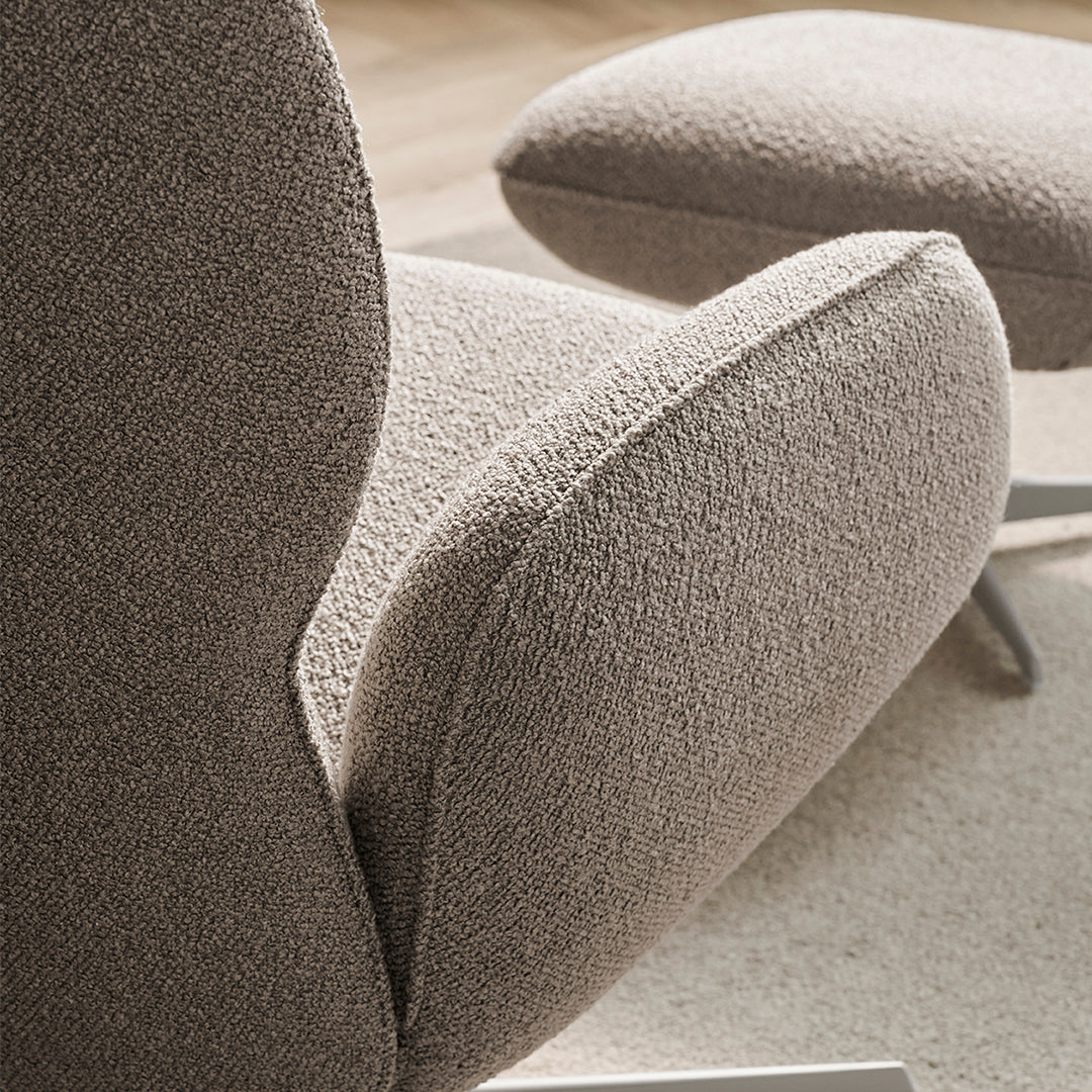 Fauteuil Ripon - Piètement 4 branches - Acier laqué gris