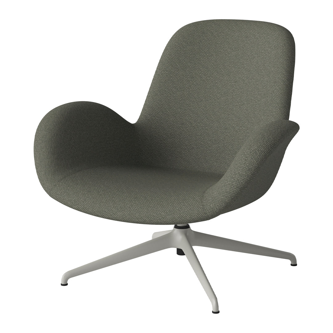 Fauteuil Seed Lounge - Rembourré - Piètement 4 branches - Acier laqué gris