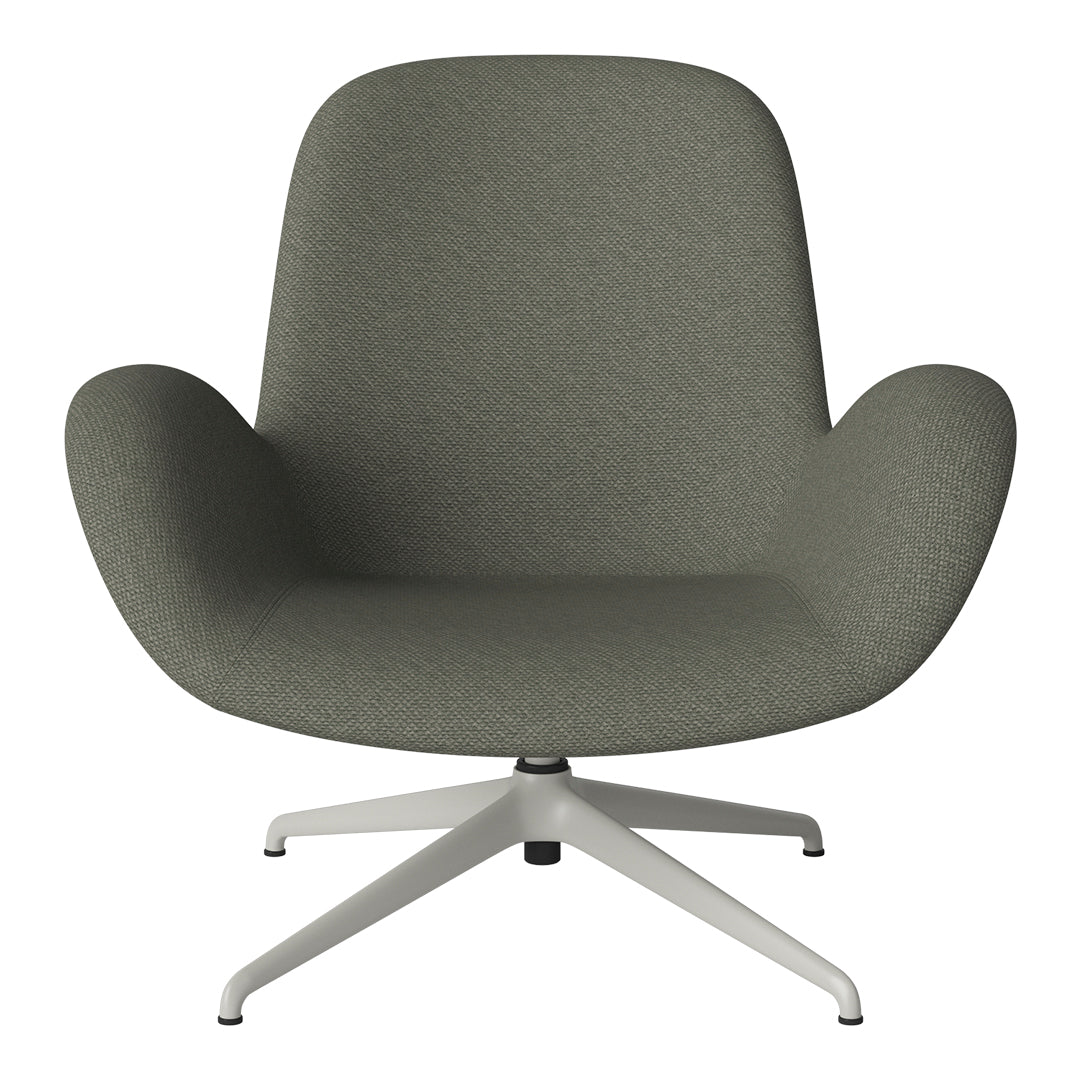 Fauteuil Seed Lounge - Rembourré - Piètement 4 branches - Acier laqué gris
