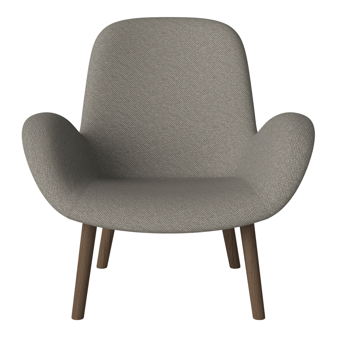 Fauteuil Seed Lounge - Rembourré - Base en chêne huilé, foncé