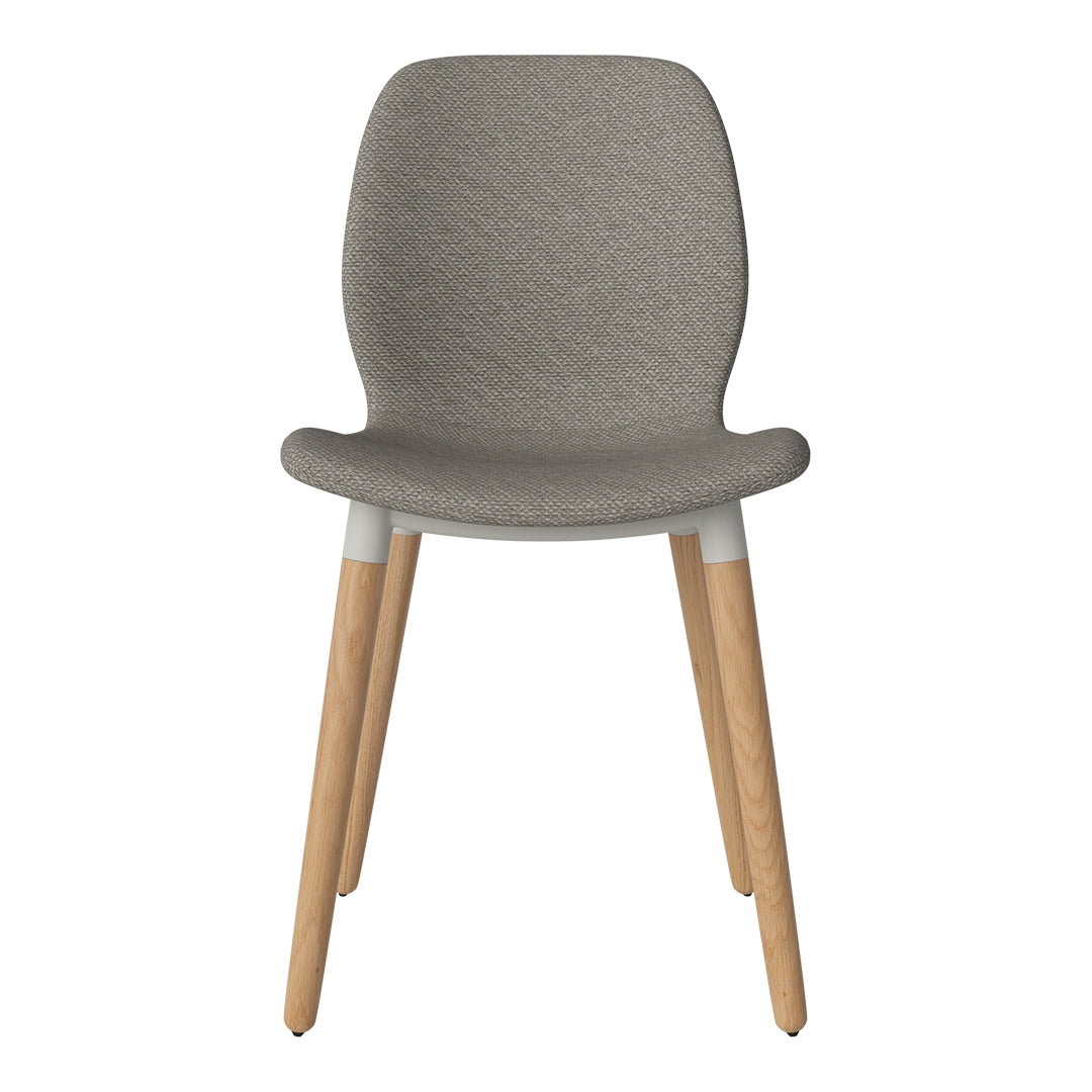 Chaise de salle à manger Seed - Rembourrée - Base en chêne huilé