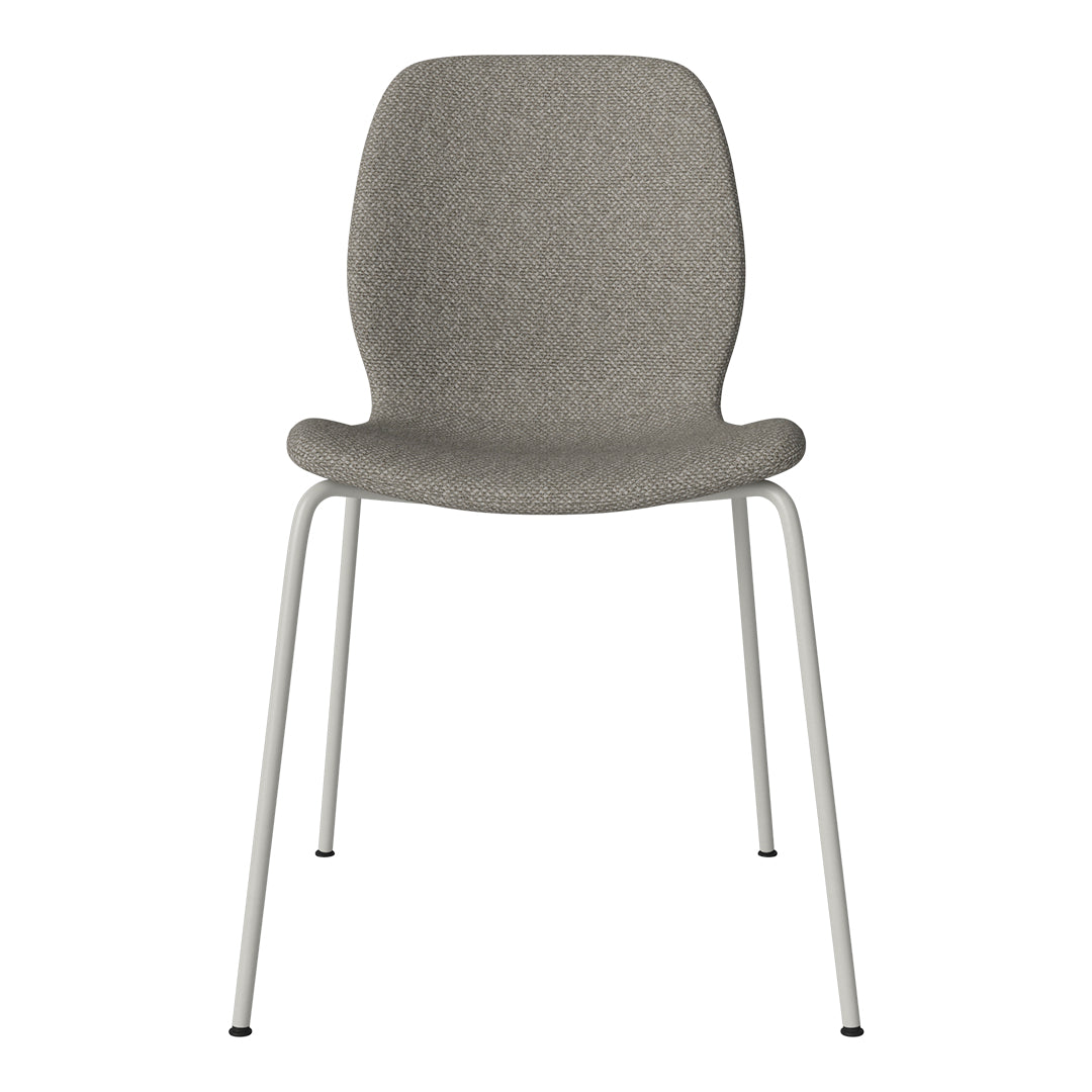 Chaise de salle à manger Seed - Rembourrée - Base en acier, laquée gris