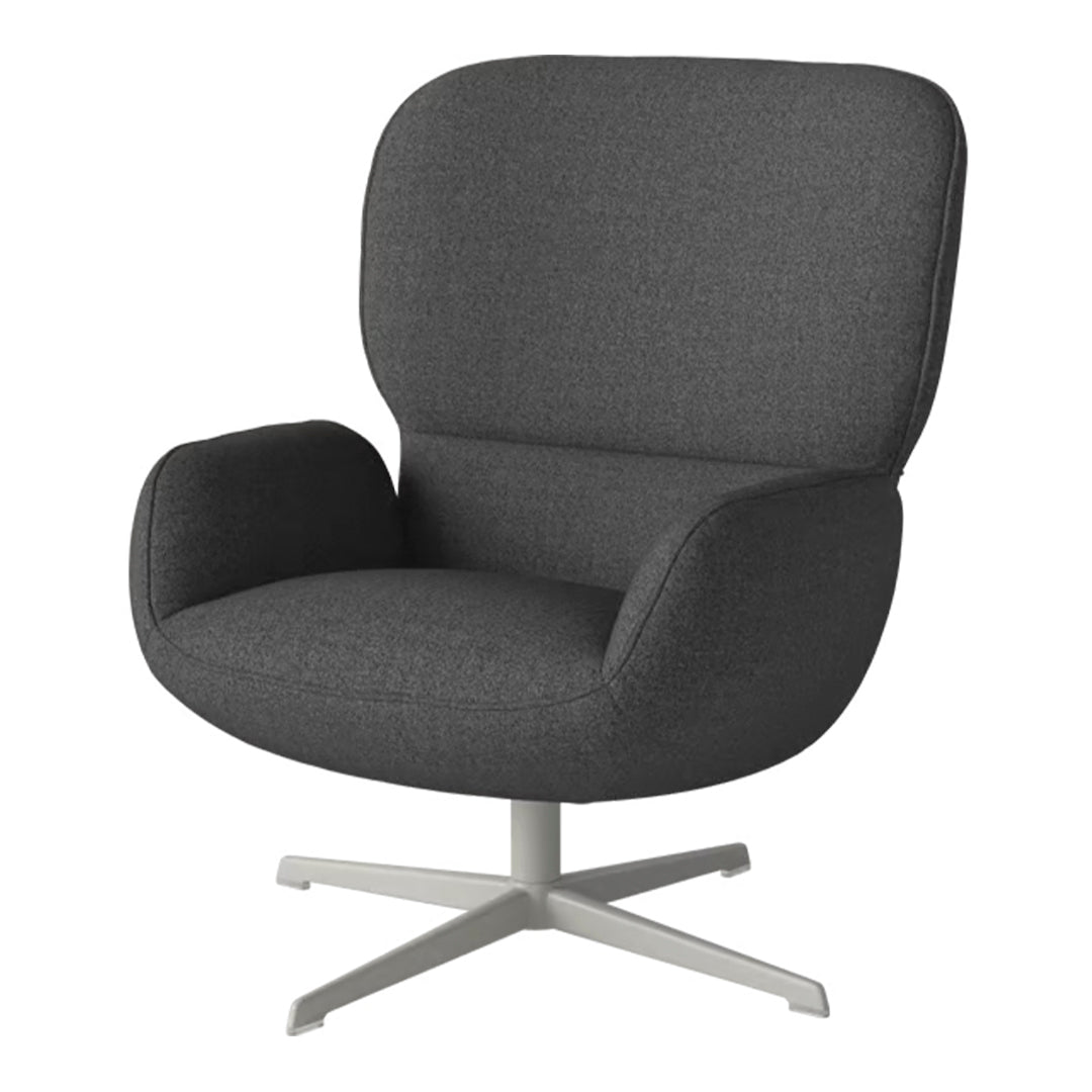 Fauteuil Ripon - Piètement 4 branches - Acier laqué gris