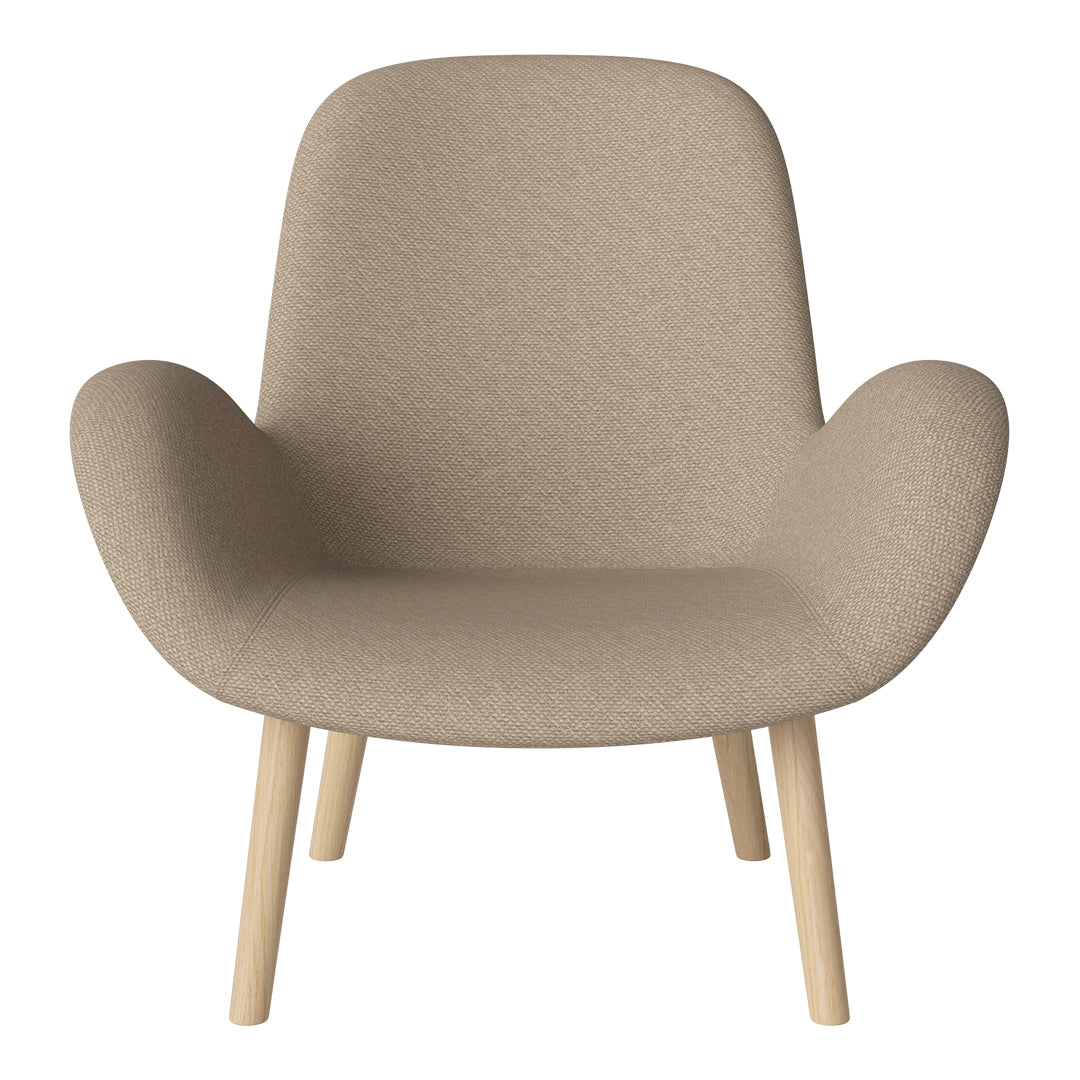 Fauteuil Seed Lounge - Rembourré - Piètement en chêne huilé, pigmenté blanc