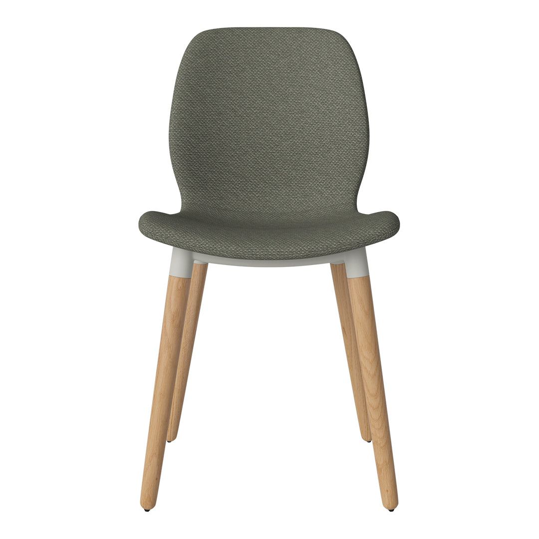 Chaise de salle à manger Seed - Rembourrée - Base en chêne huilé