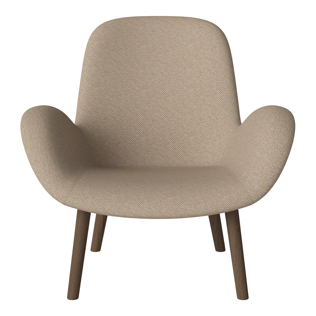 Fauteuil Seed Lounge - Rembourré - Base en chêne huilé, foncé