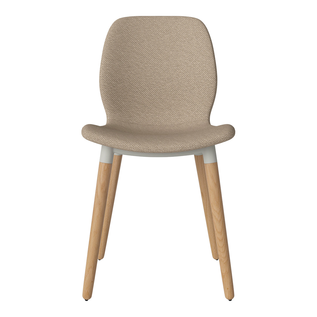 Chaise de salle à manger Seed - Rembourrée - Base en chêne huilé