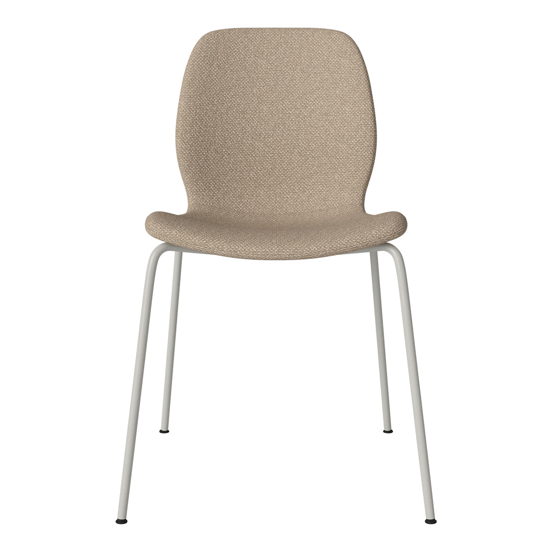 Chaise de salle à manger Seed - Rembourrée - Base en acier, laquée gris