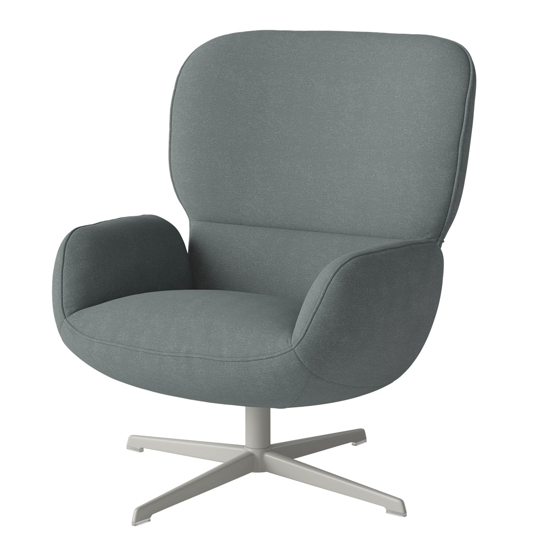 Fauteuil Ripon - Piètement 4 branches - Acier laqué gris