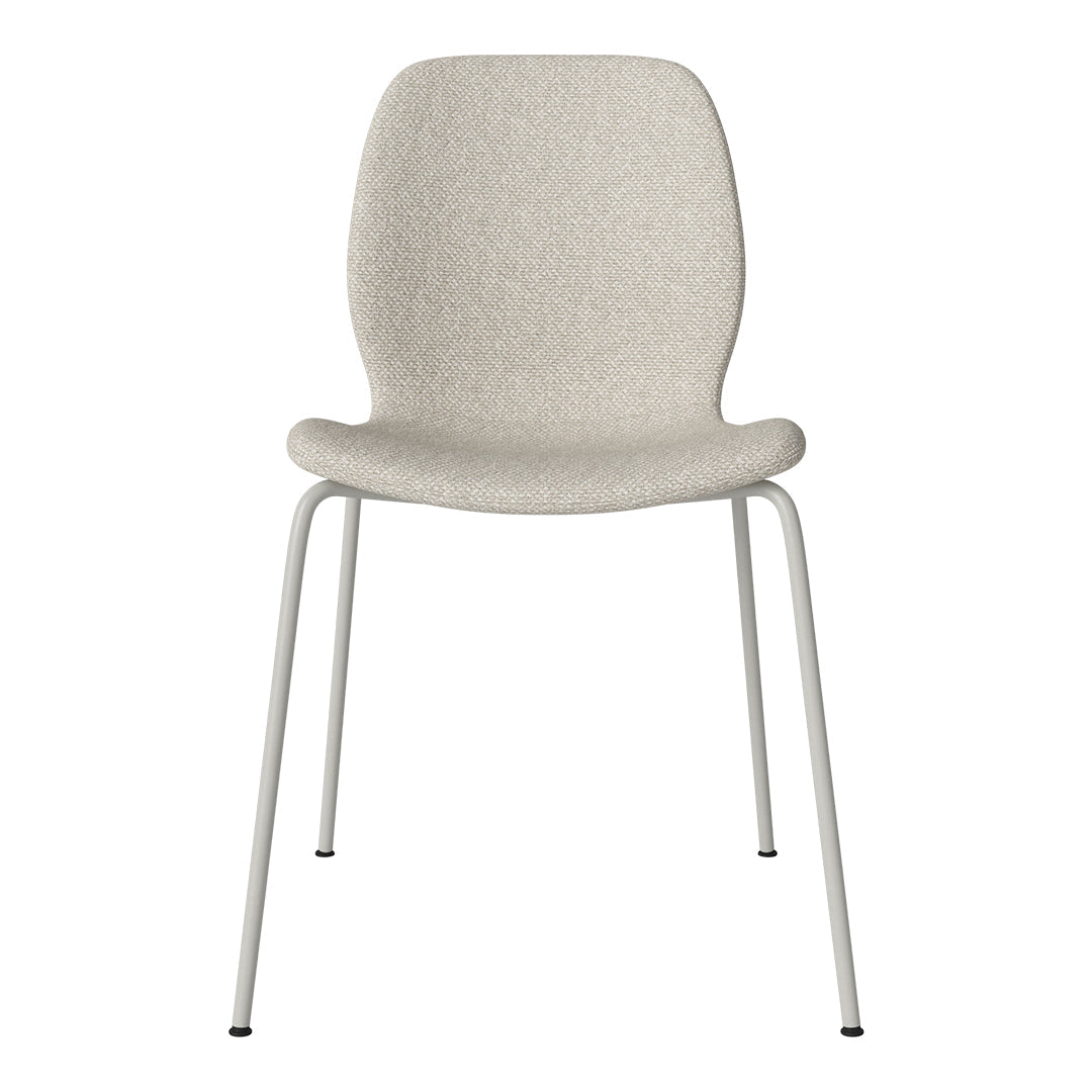 Chaise de salle à manger Seed - Rembourrée - Base en acier, laquée gris