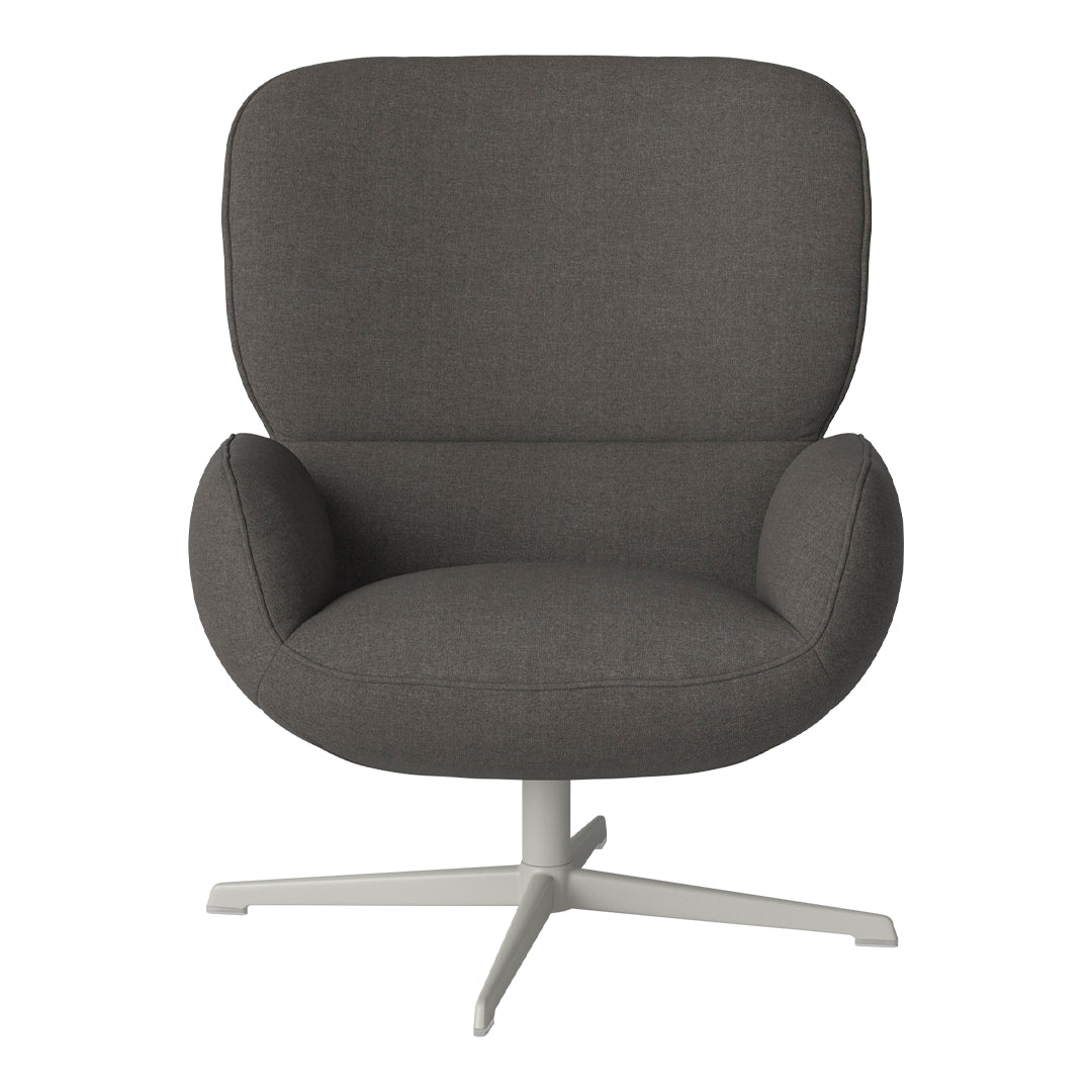 Fauteuil Ripon - Piètement 4 branches - Acier laqué gris