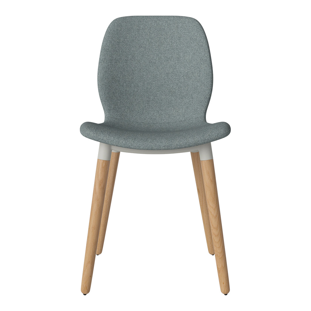 Chaise de salle à manger Seed - Rembourrée - Base en chêne huilé
