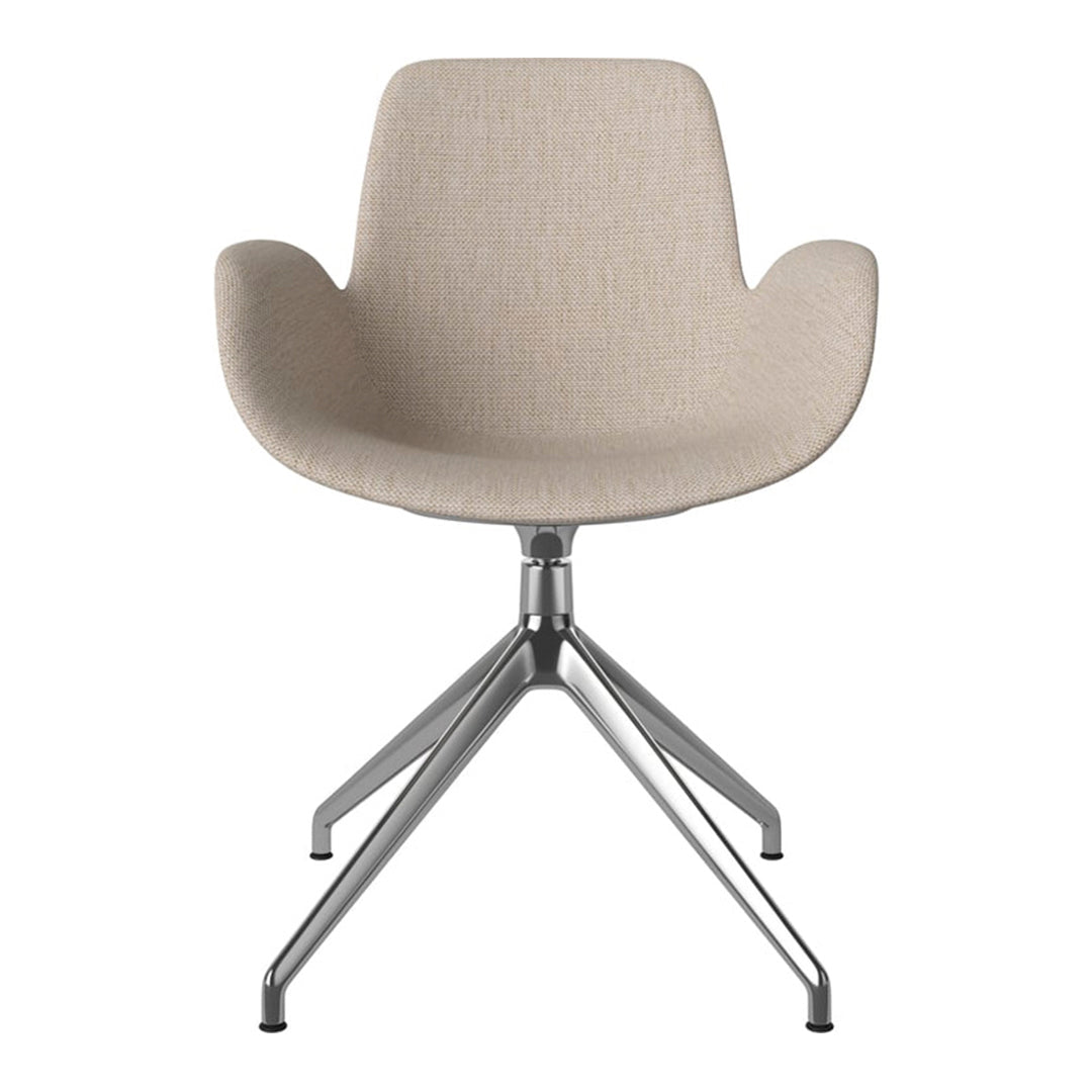 Fauteuil Seed - Rembourré - Piètement 4 branches avec patins - Chrome