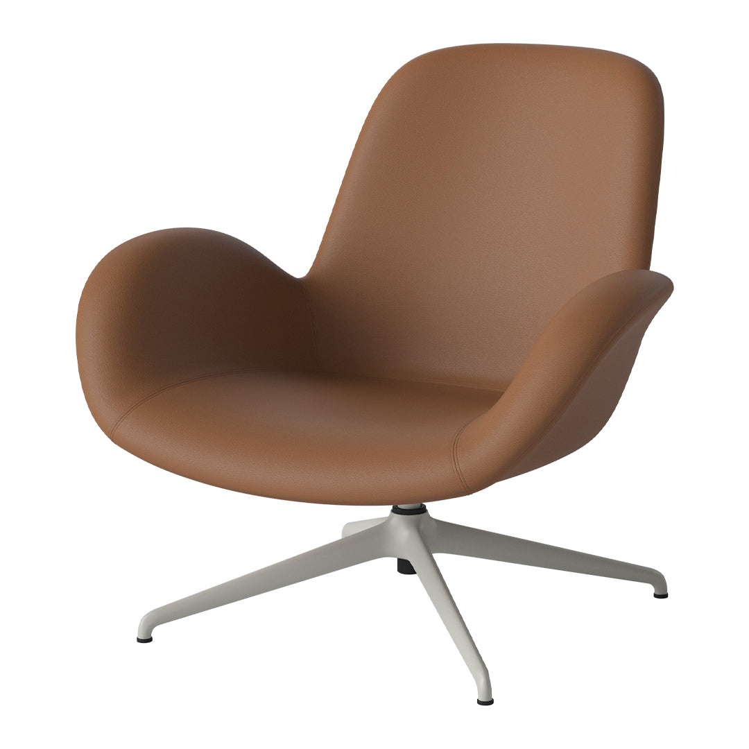 Fauteuil Seed Lounge - Rembourré - Piètement 4 branches - Acier laqué gris