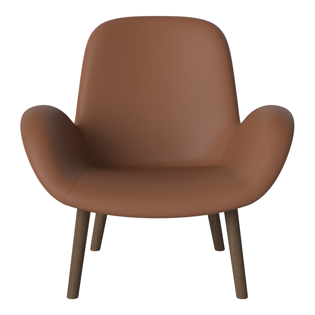 Fauteuil Seed Lounge - Rembourré - Base en chêne huilé, foncé