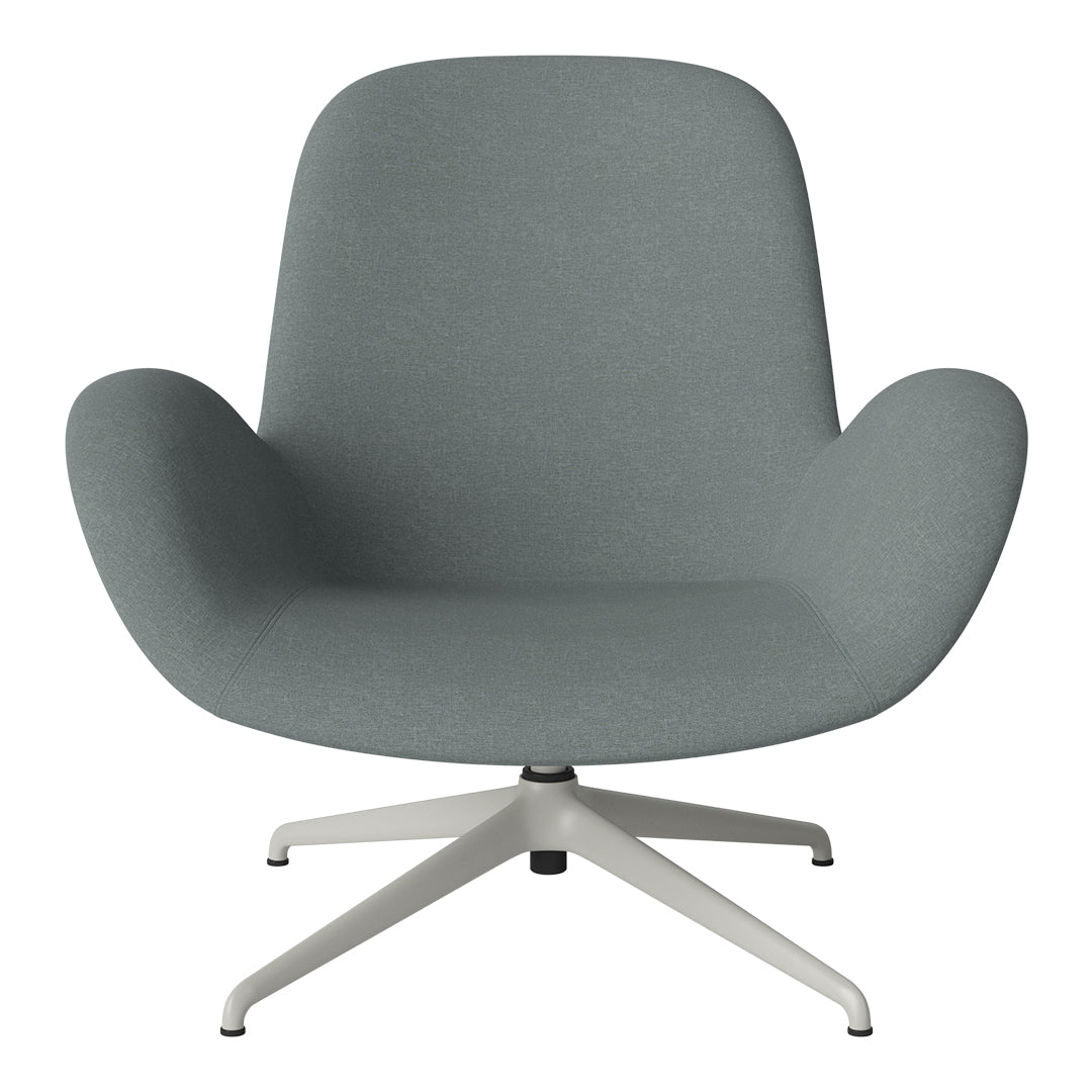 Fauteuil Seed Lounge - Rembourré - Piètement 4 branches - Acier laqué gris