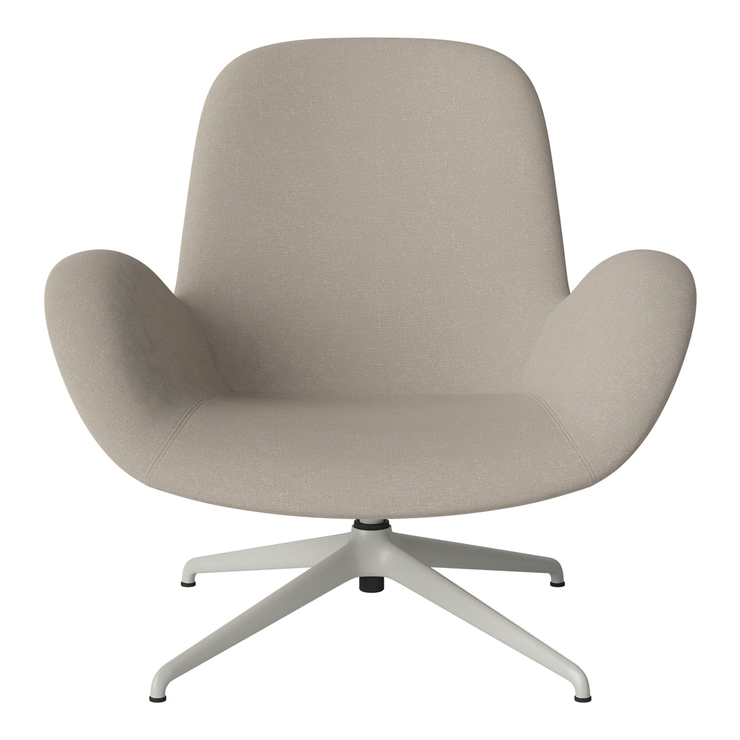 Fauteuil Seed Lounge - Rembourré - Piètement 4 branches - Acier laqué gris