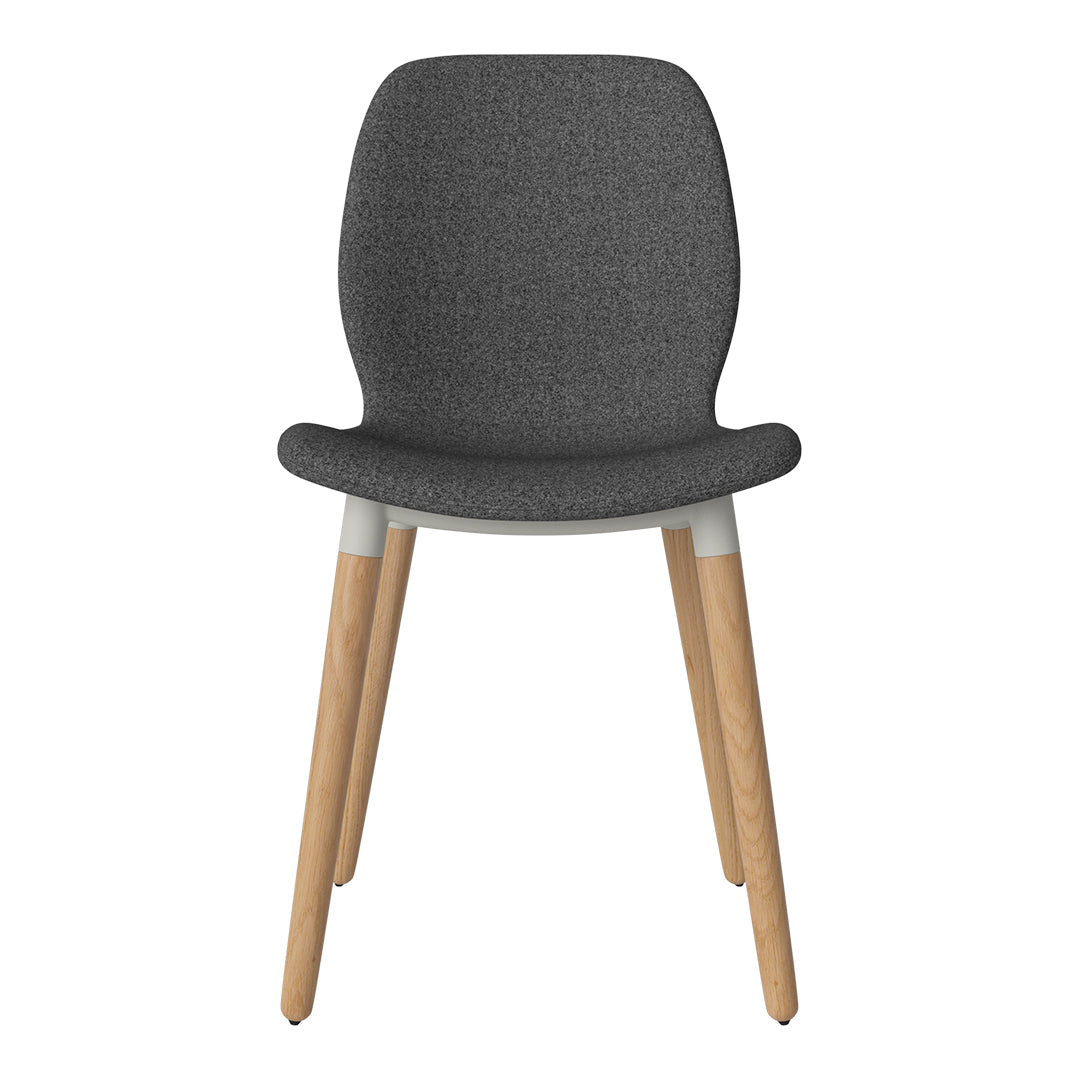 Chaise de salle à manger Seed - Rembourrée - Base en chêne huilé
