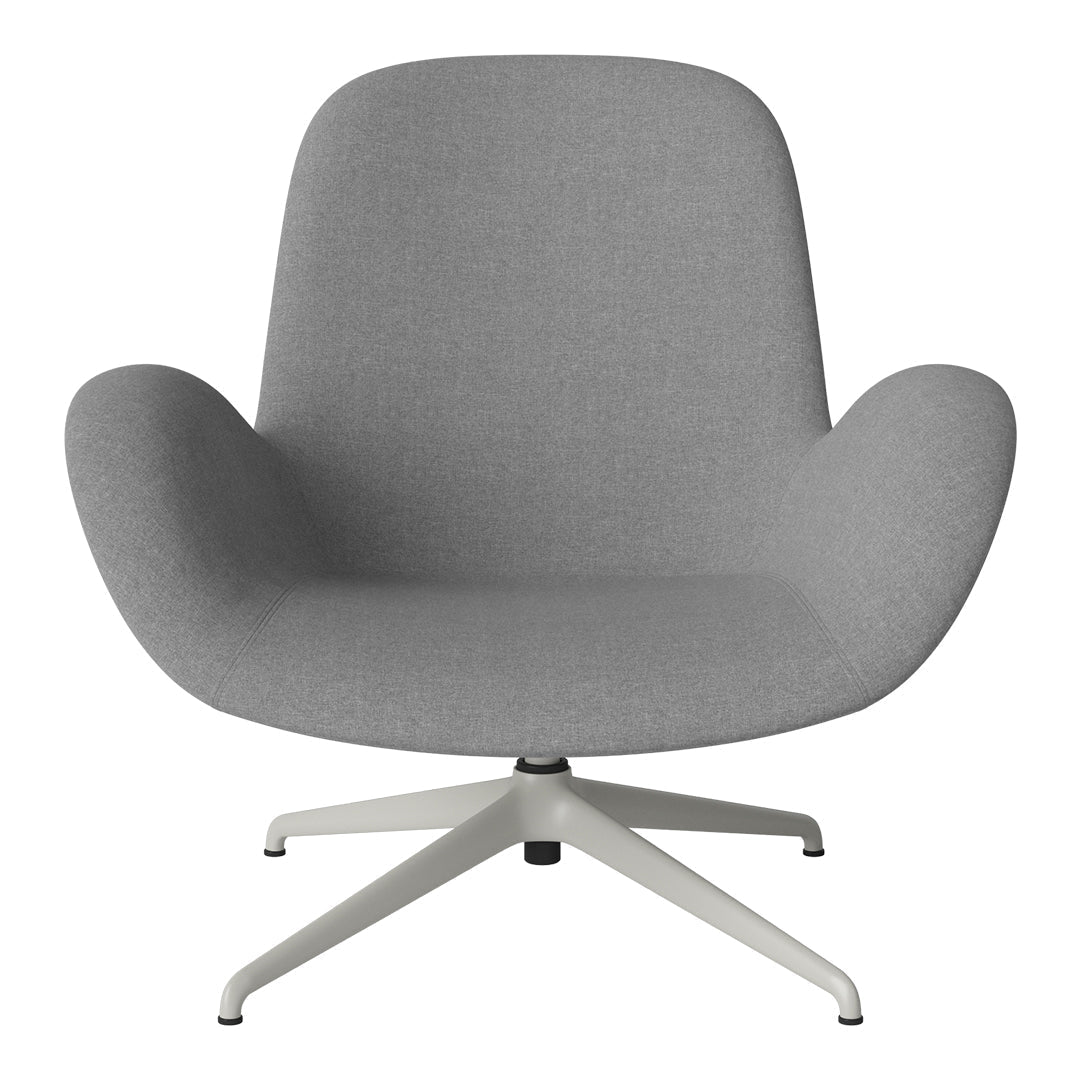 Fauteuil Seed Lounge - Rembourré - Piètement 4 branches - Acier laqué gris