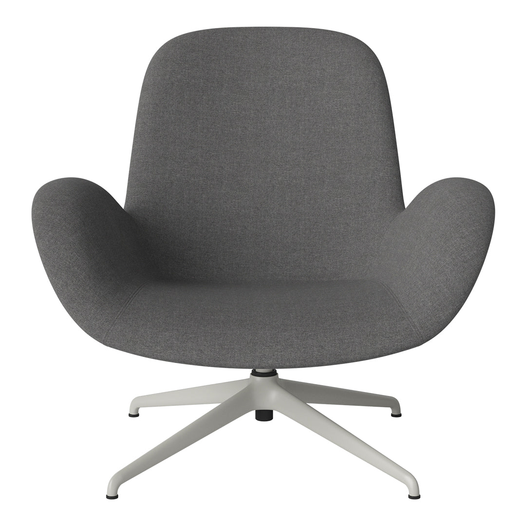 Fauteuil Seed Lounge - Rembourré - Piètement 4 branches - Acier laqué gris