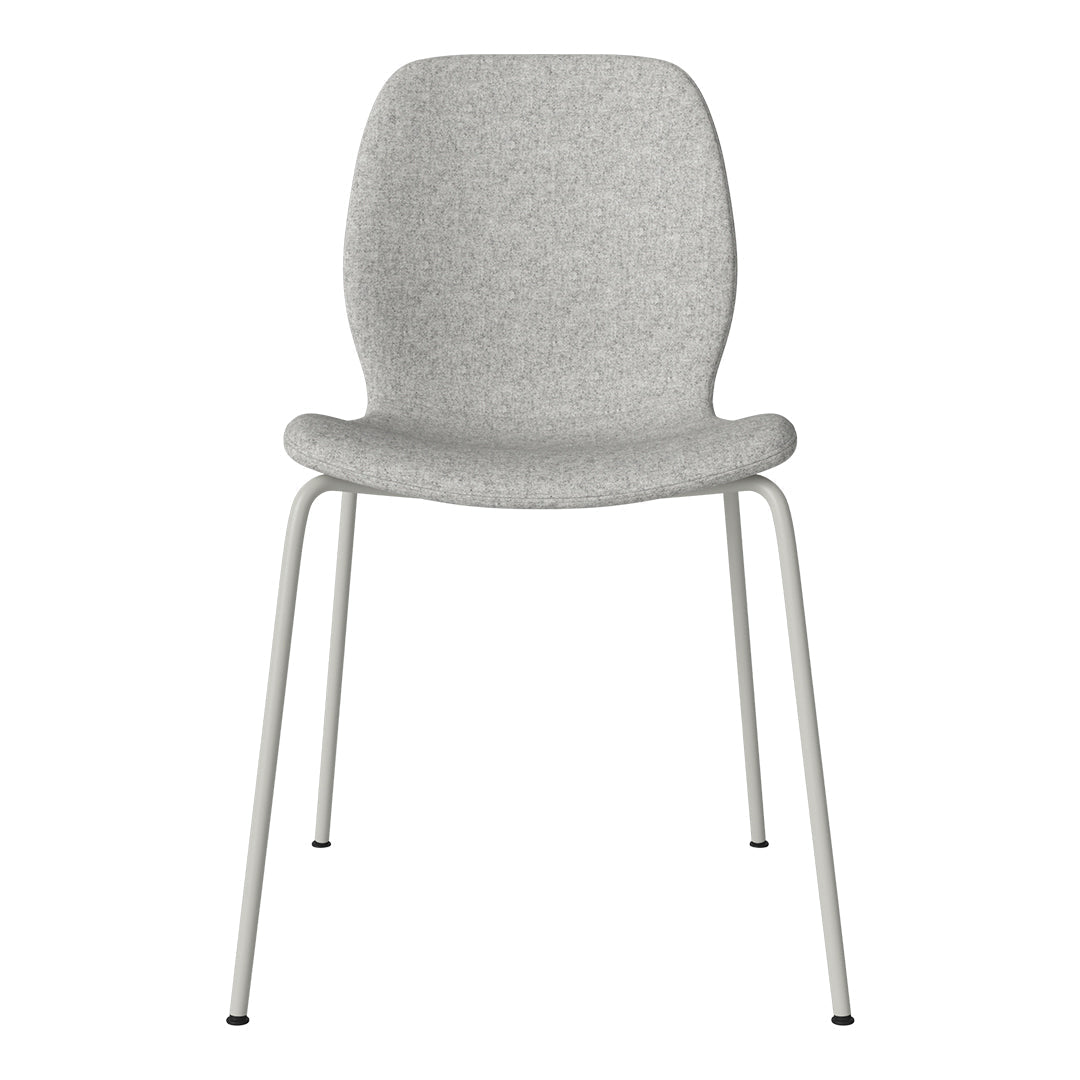 Chaise de salle à manger Seed - Rembourrée - Base en acier, laquée gris
