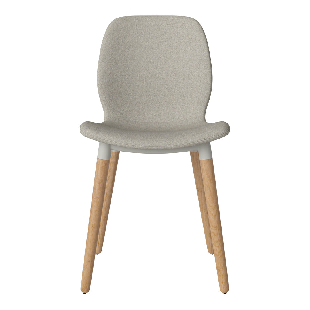 Chaise de salle à manger Seed - Rembourrée - Base en chêne huilé