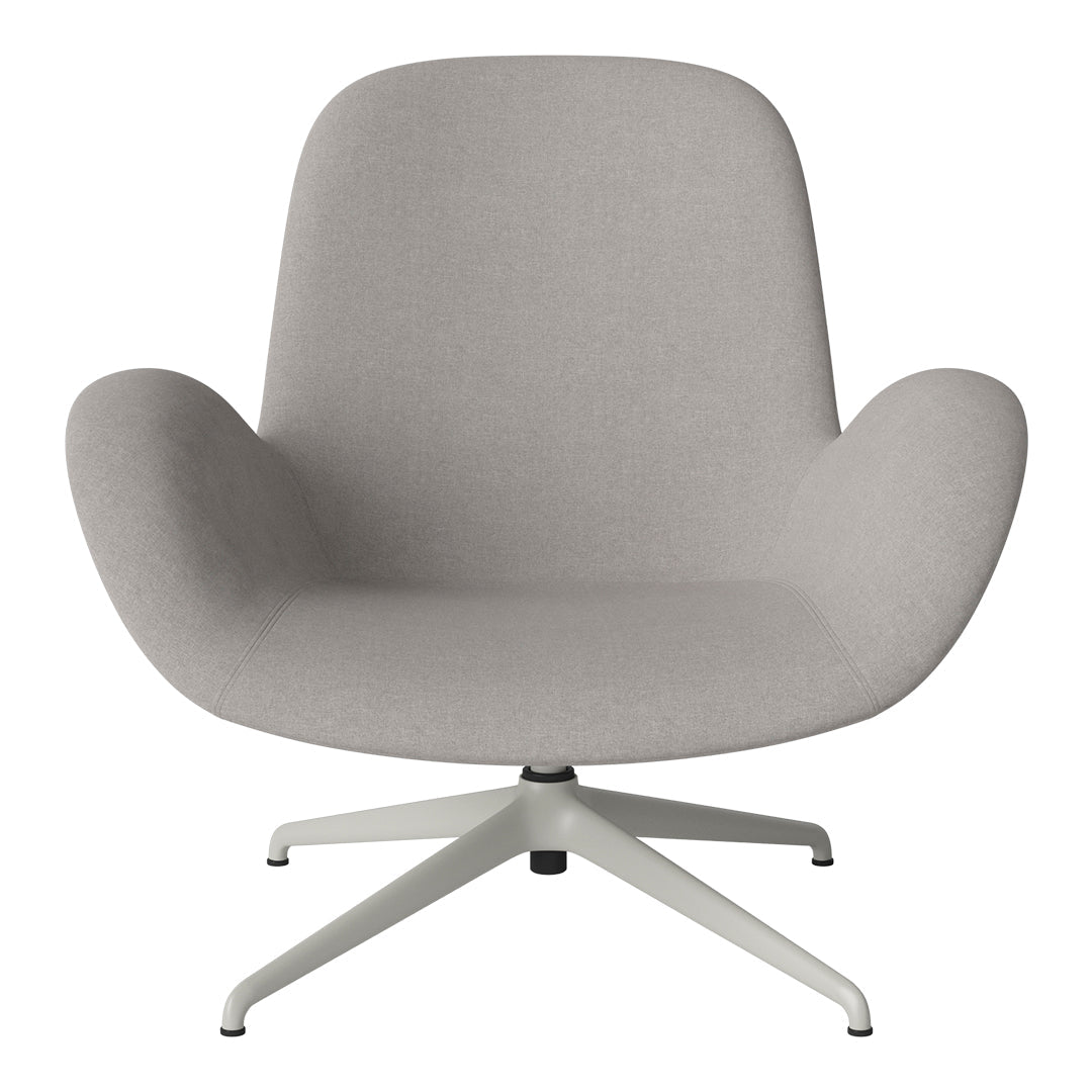 Fauteuil Seed Lounge - Rembourré - Piètement 4 branches - Acier laqué gris