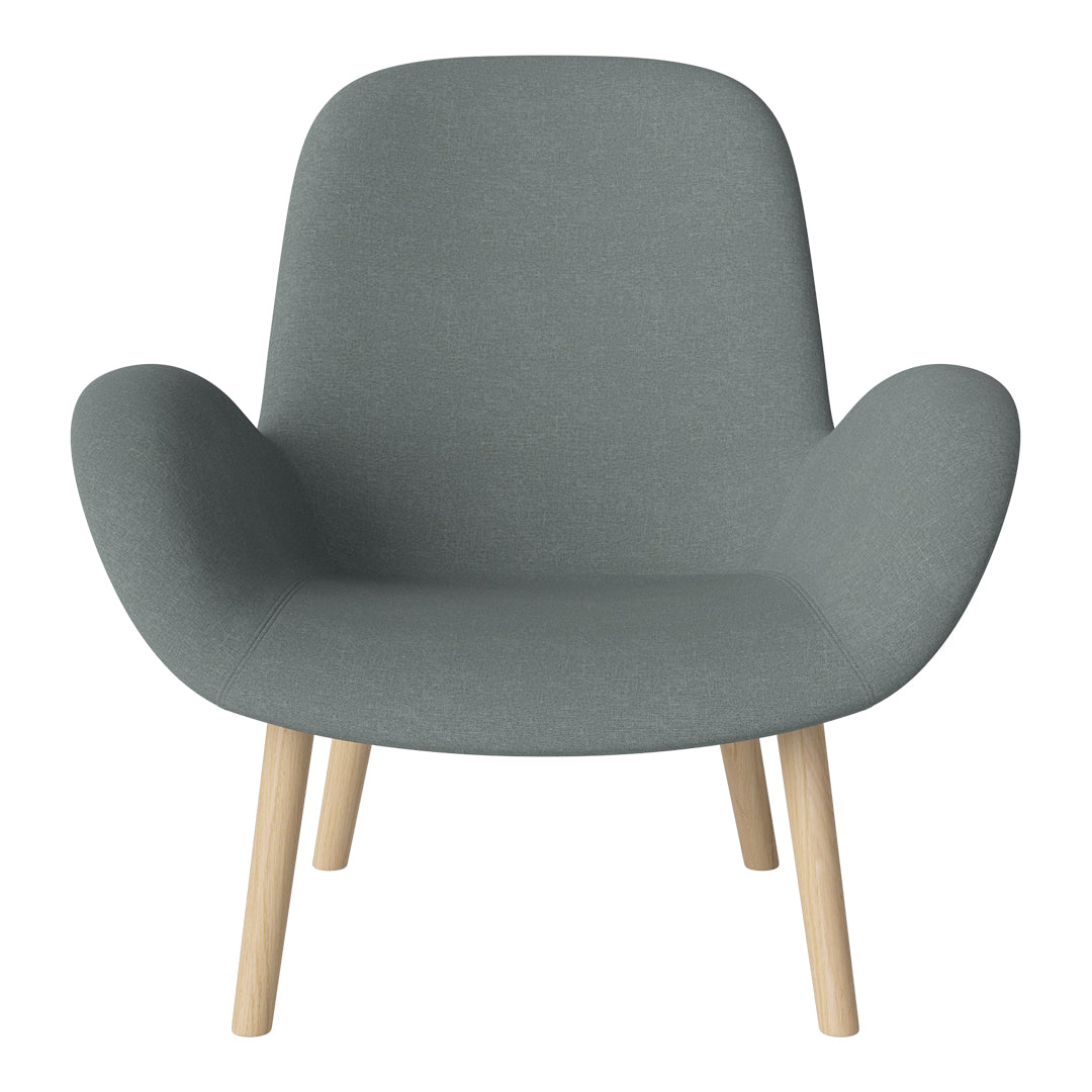 Fauteuil Seed Lounge - Rembourré - Piètement en chêne huilé, pigmenté blanc