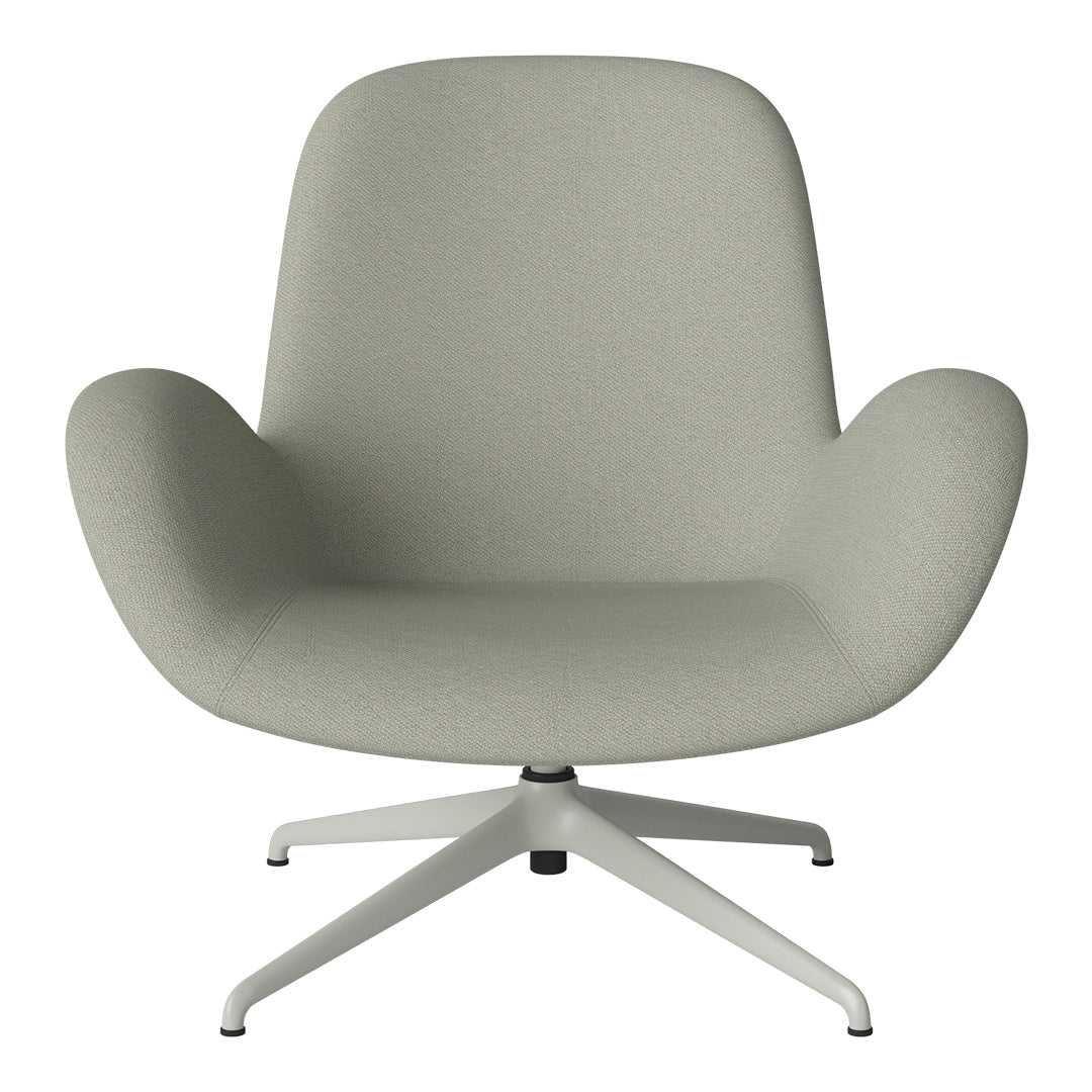 Fauteuil Seed Lounge - Rembourré - Piètement 4 branches - Acier laqué gris