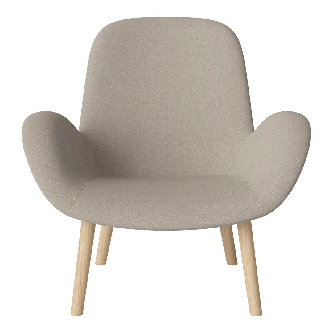 Fauteuil Seed Lounge - Rembourré - Piètement en chêne huilé, pigmenté blanc