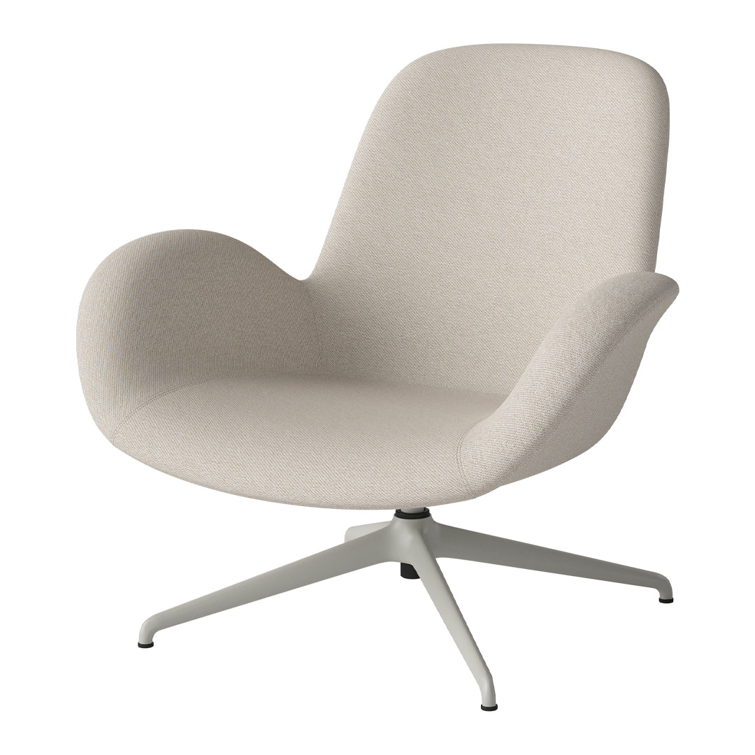 Fauteuil Seed Lounge - Rembourré - Piètement 4 branches - Acier laqué gris