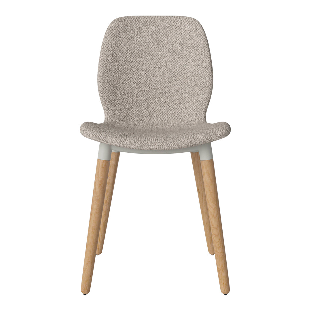 Chaise de salle à manger Seed - Rembourrée - Base en chêne huilé