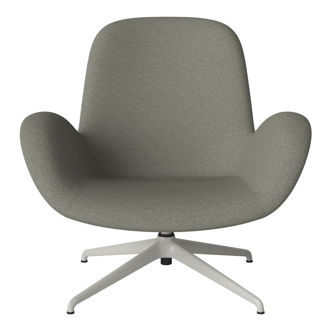 Fauteuil Seed Lounge - Rembourré - Piètement 4 branches - Acier laqué gris