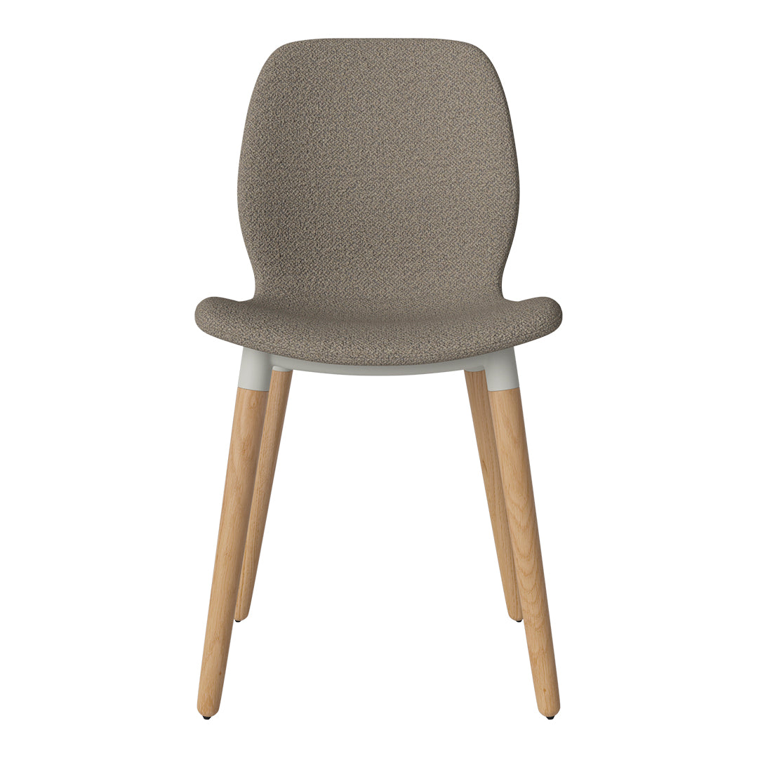 Chaise de salle à manger Seed - Rembourrée - Base en chêne huilé
