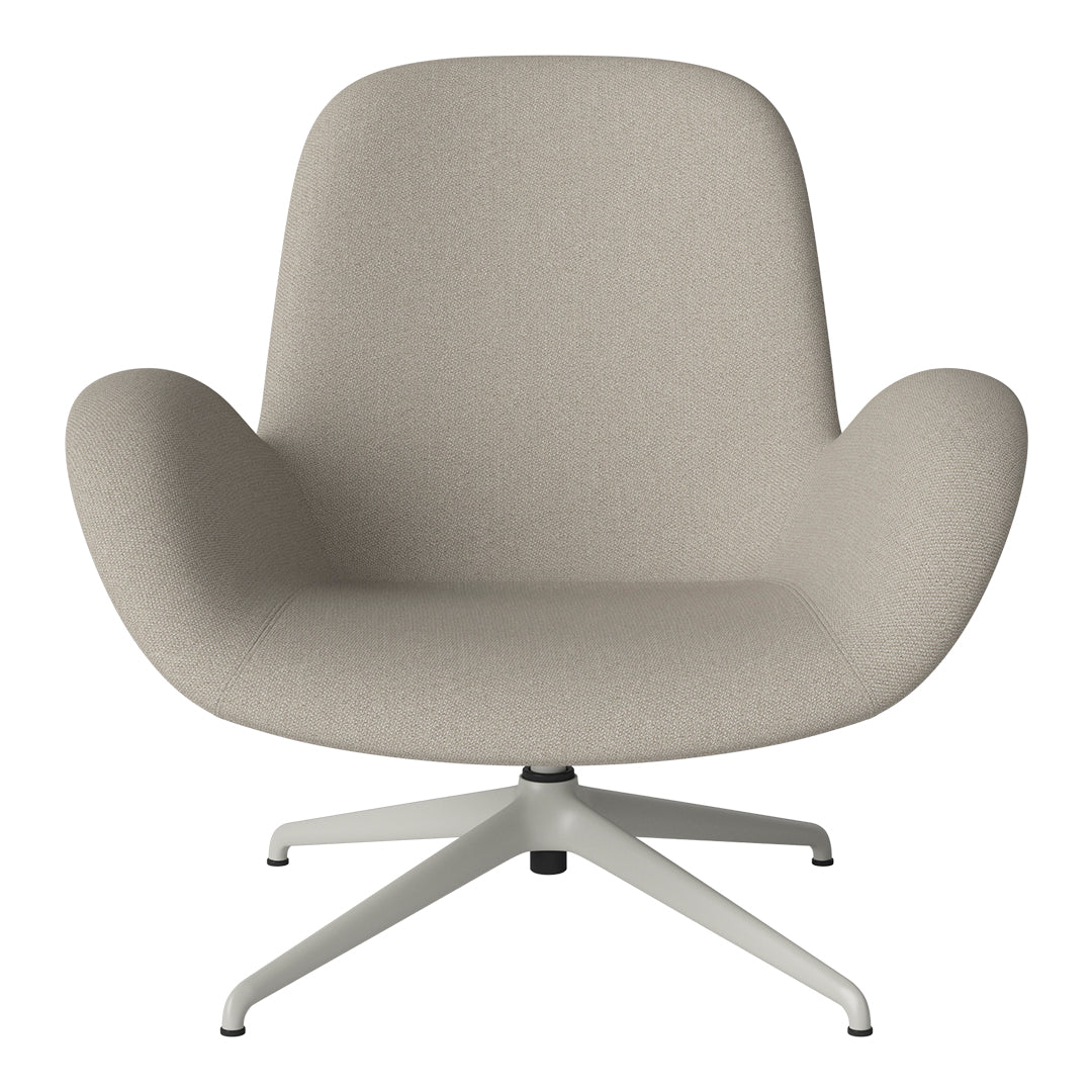 Fauteuil Seed Lounge - Rembourré - Piètement 4 branches - Acier laqué gris