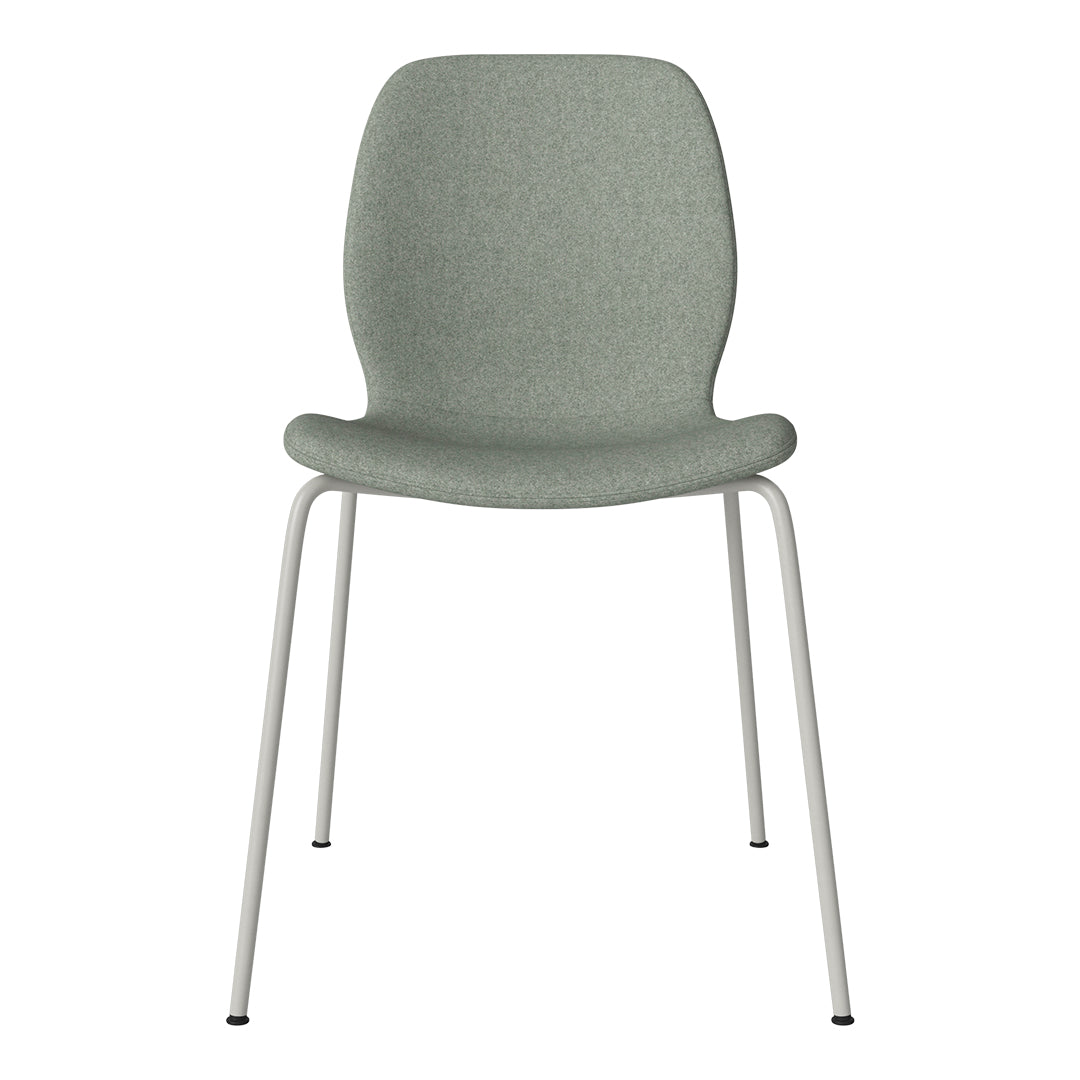 Chaise de salle à manger Seed - Rembourrée - Base en acier, laquée gris